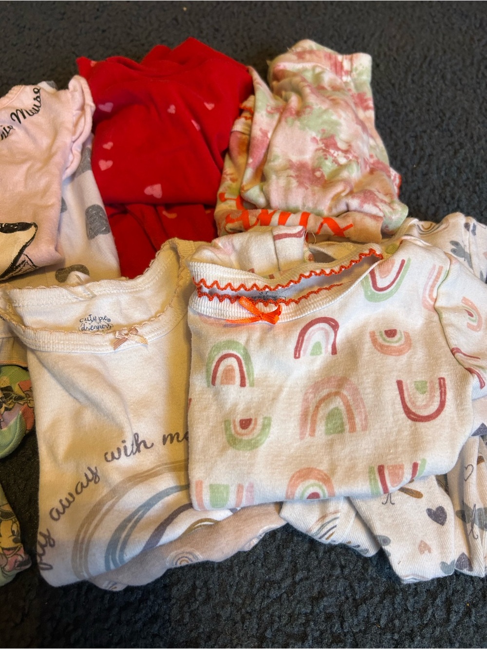 Toddler girl 3T pajamas set bundle lot different brands carters, mudpie, Disney - Picture 2 of 9